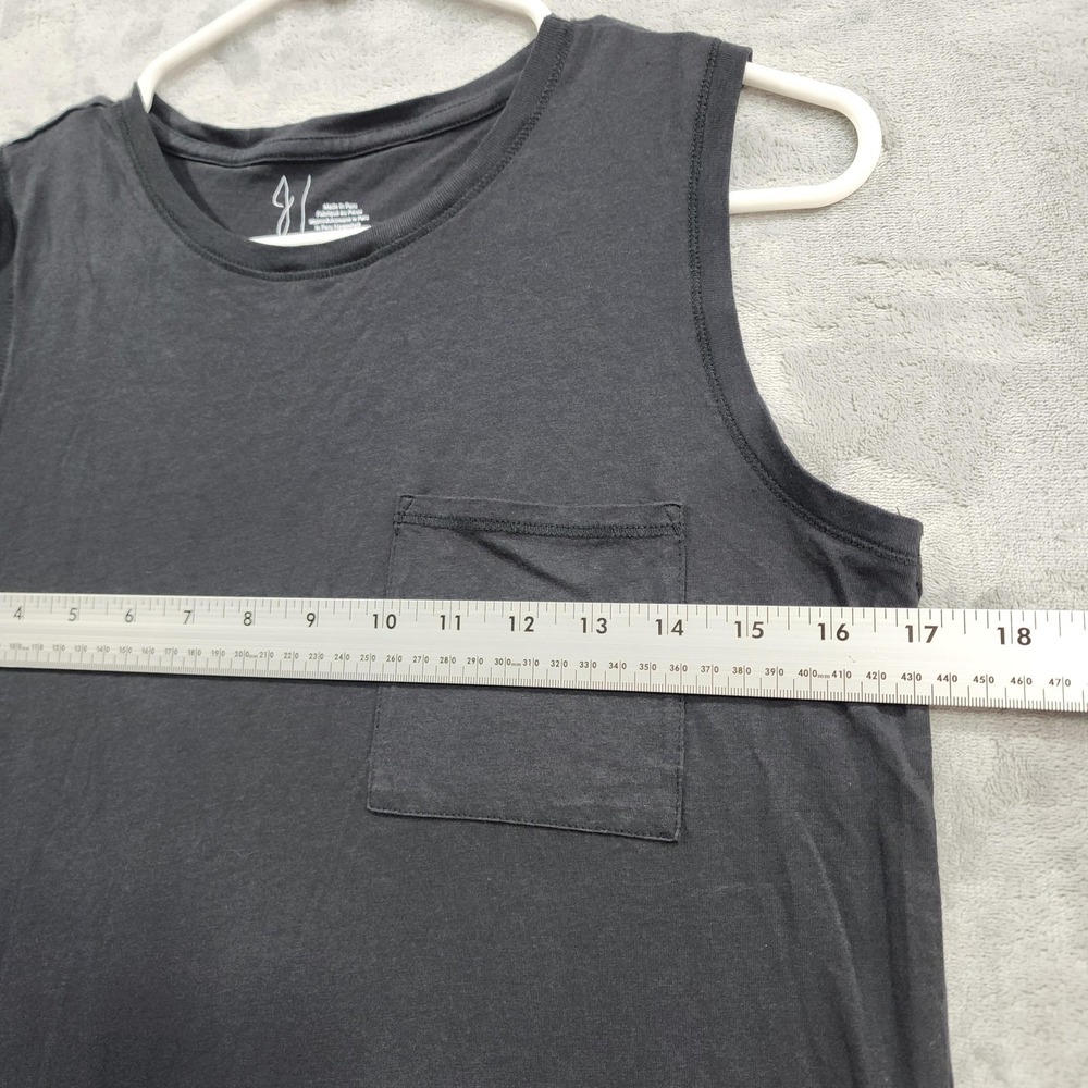 Joie Tank Womens XS Black Sleeveless Jersey Pocket Crew Neck Basic Casual Muscle - Picture 7 of 9
